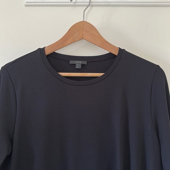 COS Black Layered Long Sleeve Dress (size M) - Picture 2 of 10